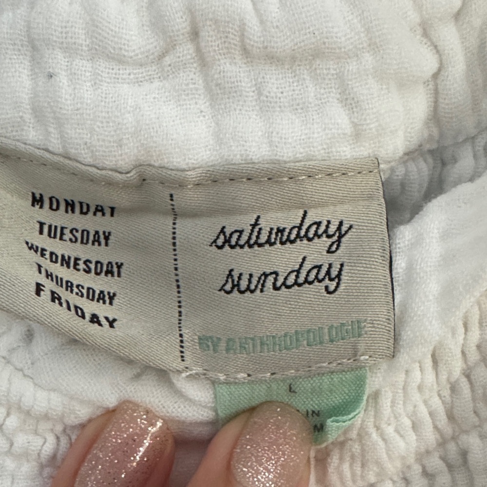 Saturday Sunday by Anthropologie Cream White Gauze Jumpsuit - Picture 2 of 11
